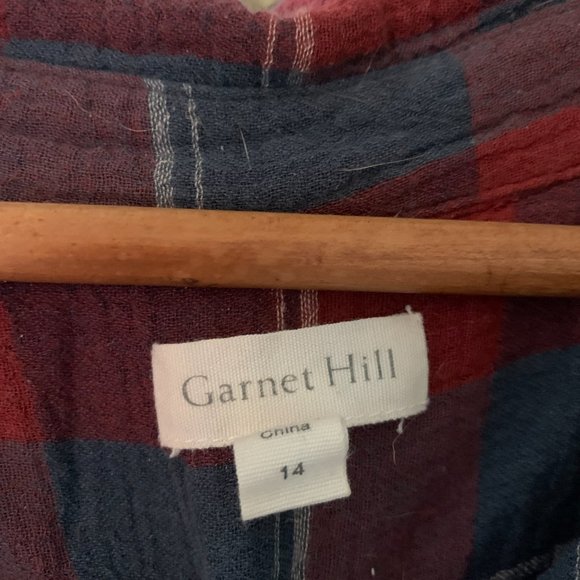 Garnet Hill plaid button-down - Picture 2 of 5